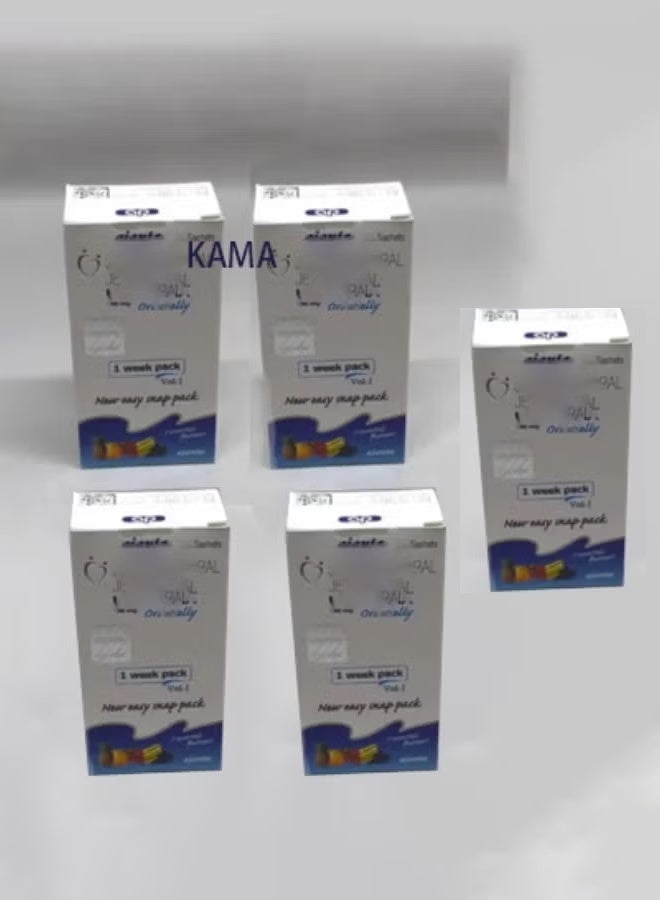 Natural Herbal Body Treatment Pack — 5-box Easy Snap 35 Sachets Revitalizing Pack